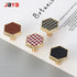 JAYA Brass Marble Shell Handle Cabinet Door Wardrobe Cabinet Hook Single Hole Hexagon Handle