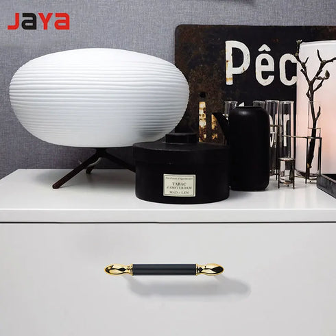 JAYA Brushed Drawer Handles Cabinet Gold Drawer Handle Black Aluminum Fancy New Cabinet Handles
