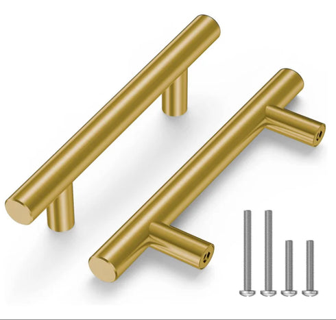 JAYA Brushed Silver Stainless Steel Kitchen Cabinet Handles Luxury Oval Metal Pulls for Home Doors 96mm Solid Furniture Hardware