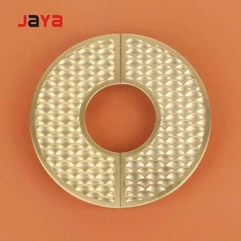 JAYA Cabinet Cupboard Door Nobs Copper New Chinese Style Brass Knurled Handles