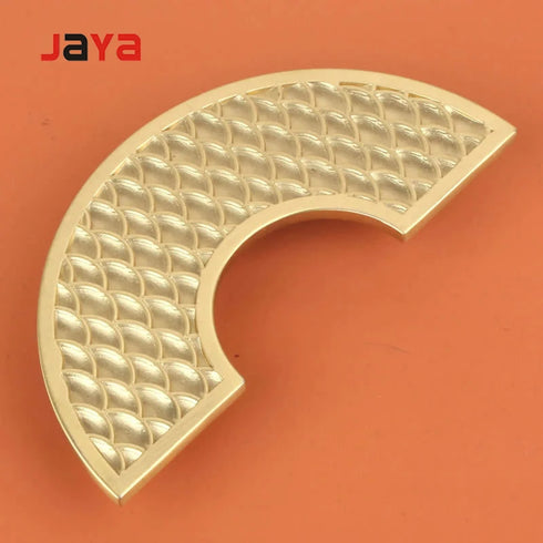JAYA Cabinet Cupboard Door Nobs Copper New Chinese Style Brass Knurled Handles