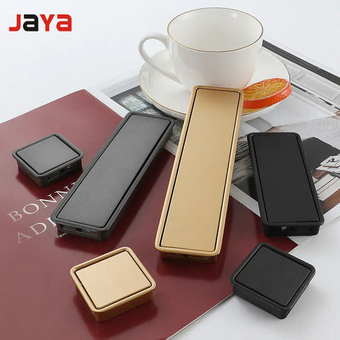 JAYA Cabinet Door Black Hidden Handle Simple Wardrobe Handle Hidden Hidden Buckle Furniture Handles Knobs