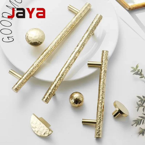 JAYA Cabinet Door Drawer Closet Pull Handle Furniture Ball Knob Gold Brass Solid Bedroom Opp Bag Office Bathroom Modern Dresser