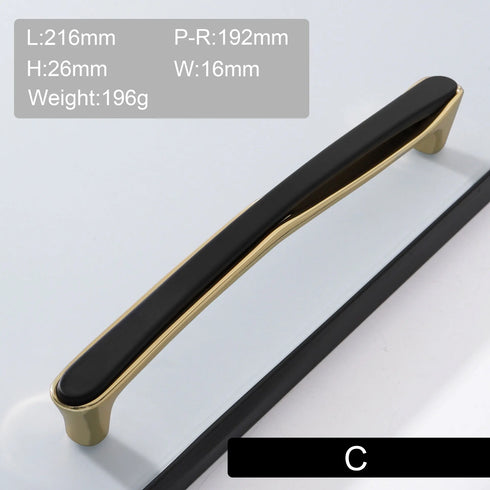 JAYA  Cabinet Door Handle  Minimalist Cabinet American Furniture Hardware Accessories Black Gold Drawer Wardrobe Door Handle