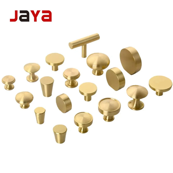 JAYA Cabinet Pulls with Copper Knurled Wardrobe Gold  Drawer Knobs Furniture with Resin Vintage Door and Antique Cabinet Knob