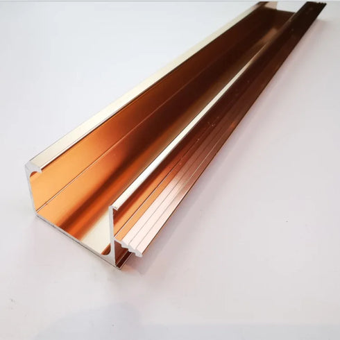 JAYA Cabinet door card plate handle black acrylic plate cabinet  aluminum alloy edge sealing handle