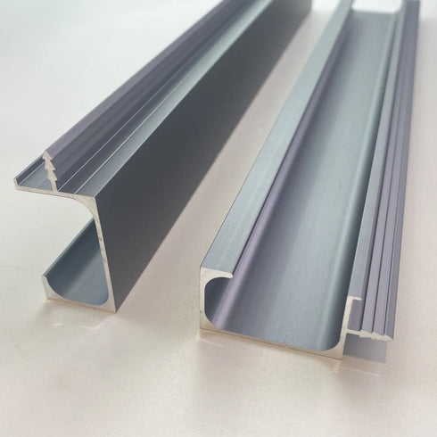 JAYA Cabinet door card plate handle black acrylic plate cabinet  aluminum alloy edge sealing handle