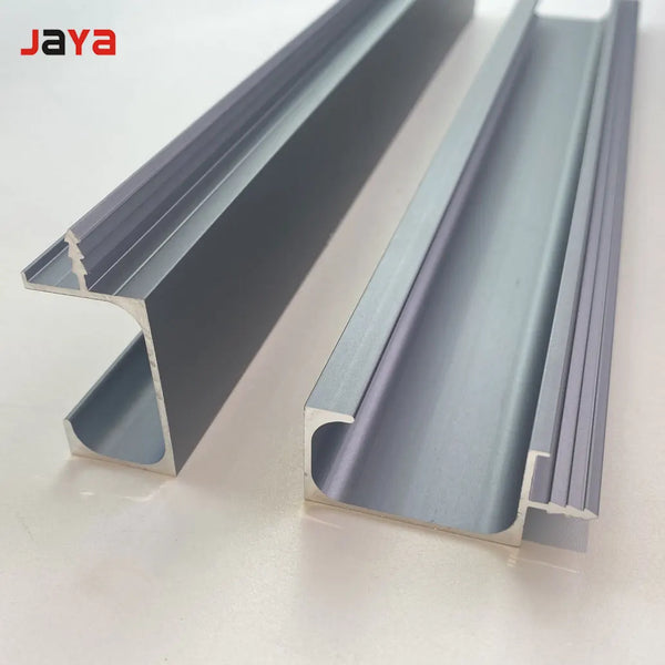 JAYA Cabinet door card plate handle black acrylic plate cabinet  aluminum alloy edge sealing handle