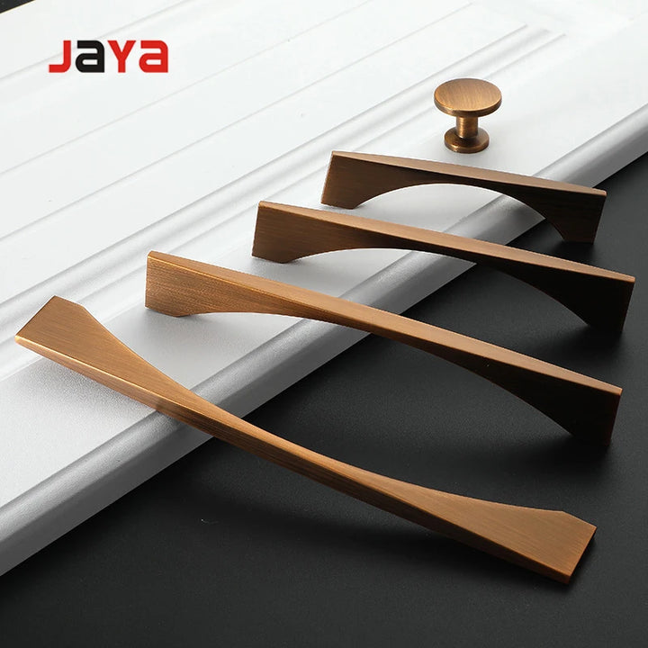JAYA Cabinet knurled branch  creative kitchen handle handle zinc alloy modern bronze solid  handle