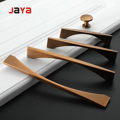 JAYA Cabinet knurled branch  creative kitchen handle handle zinc alloy modern bronze solid  handle