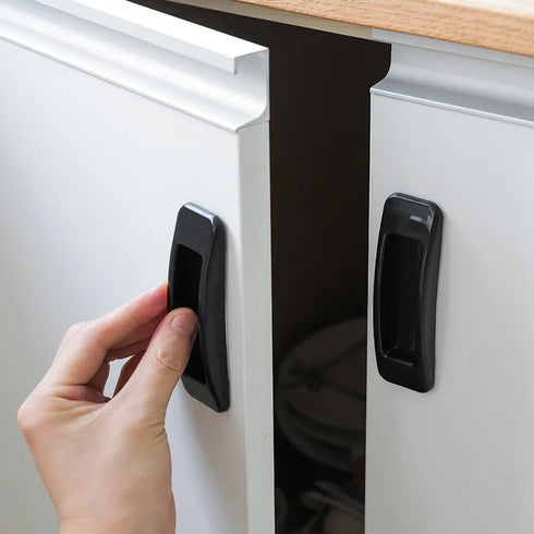 JAYA Cheap Square Slide Adhesive White Toilet Door Knob Plastic Tray With Cabinet Handles Pulls