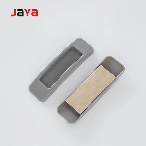 JAYA Cheap Square Slide Adhesive White Toilet Door Knob Plastic Tray With Cabinet Handles Pulls