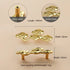 JAYA Chinese Brass Furniture Door Handle Pure Copper Flower Shaped Bow Wardrobe Door Handle Knobs