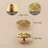 JAYA Chinese Brass Furniture Door Handle Pure Copper Flower Shaped Bow Wardrobe Door Handle Knobs