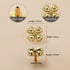 JAYA Chinese Brass Furniture Door Handle Pure Copper Flower Shaped Bow Wardrobe Door Handle Knobs