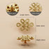 JAYA Chinese Brass Furniture Door Handle Pure Copper Flower Shaped Bow Wardrobe Door Handle Knobs