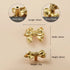 JAYA Chinese Brass Furniture Door Handle Pure Copper Flower Shaped Bow Wardrobe Door Handle Knobs