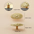 JAYA Chinese Brass Furniture Door Handle Pure Copper Flower Shaped Bow Wardrobe Door Handle Knobs