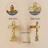 JAYA Chinese Brass Furniture Door Handle Pure Copper Flower Shaped Bow Wardrobe Door Handle Knobs