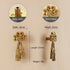 JAYA Chinese Brass Furniture Door Handle Pure Copper Flower Shaped Bow Wardrobe Door Handle Knobs