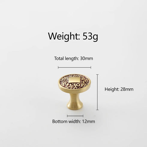 JAYA Copper Cabinet Door Handle Cabinet Door Gold Coffee Color Cabinet Furniture Door Handle Drawer Handle Knobs