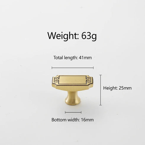 JAYA Copper Cabinet Door Handle Cabinet Door Gold Coffee Color Cabinet Furniture Door Handle Drawer Handle Knobs