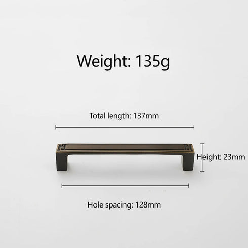 JAYA Copper Cabinet Door Handle Cabinet Door Gold Coffee Color Cabinet Furniture Door Handle Drawer Handle Knobs
