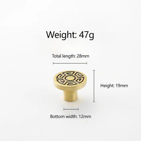 JAYA Copper Cabinet Door Handle Cabinet Door Gold Coffee Color Cabinet Furniture Door Handle Drawer Handle Knobs