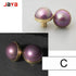 JAYA Copper brushed colorful pearl shell single hole zinc alloy handle simple drawer wardrobe cabinet handle