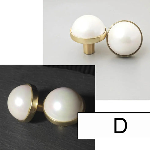 JAYA Copper brushed colorful pearl shell single hole zinc alloy handle simple drawer wardrobe cabinet handle