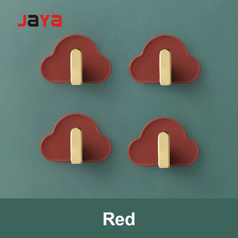 JAYA Creative Cloud Shape Wall 4 Pcs Perforation-free Non-trace Kitchen Bathroom Wall Hooks