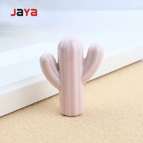 JAYA Creative Modern Kitchen Cabinet Handles Feature Cactus Kids Room Cabinet Wardrobe Drawer Handles