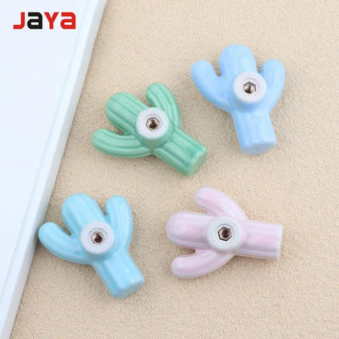 JAYA Creative Modern Kitchen Cabinet Handles Feature Cactus Kids Room Cabinet Wardrobe Drawer Handles