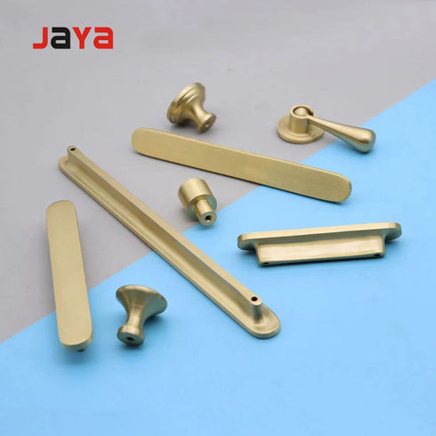 JAYA Cupboard Handles T-shape Solid Furniture Hardware Cabinet Drawer Brass  Handle and Knob Wardrobe Pulls