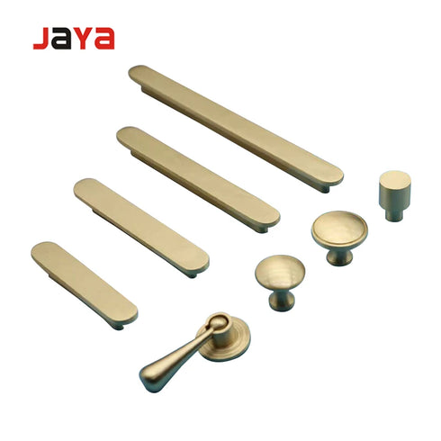 JAYA Cupboard Handles T-shape Solid Furniture Hardware Cabinet Drawer Brass  Handle and Knob Wardrobe Pulls
