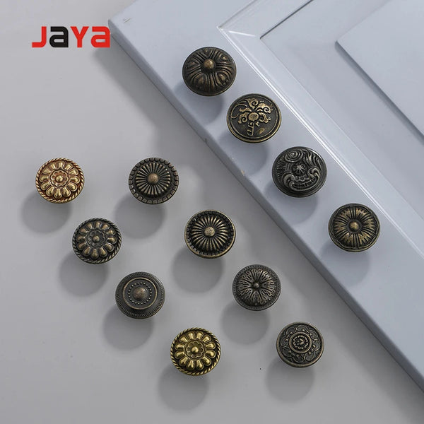 JAYA Dark Color Handles in Knobs Kitchen Cabinet Round Knobs and Pulls Vintage Cabinet Knobs