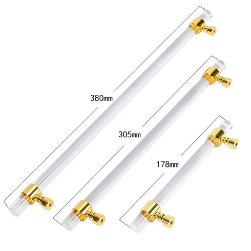 JAYA Decorative Wardrobe Acrylic Tray Gold Handles Acrylic Door Handle Wardrobe Door Handle