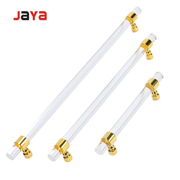 JAYA Decorative Wardrobe Acrylic Tray Gold Handles Acrylic Door Handle Wardrobe Door Handle