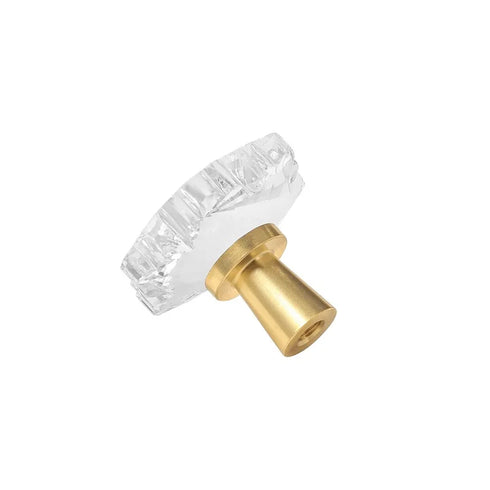 JAYA Door Knob Cabinet Door Brass Crystal Knob Cabinet Wardrobe Drawer Exquisite Hand Polished Crystal Furniture Door Handle