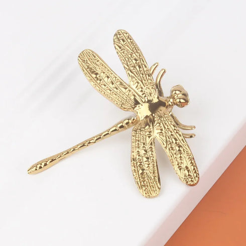 JAYA Dragonfly Handle Ins Style Nordic Wardrobe TV Cabinet Handle Light Luxury Rural Gold Creative Brass Handle