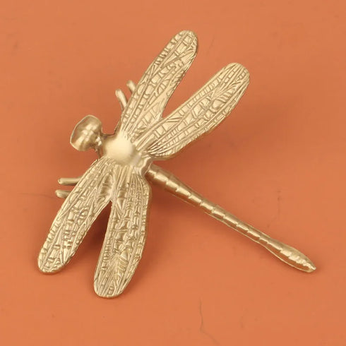 JAYA Dragonfly Handle Ins Style Nordic Wardrobe TV Cabinet Handle Light Luxury Rural Gold Creative Brass Handle