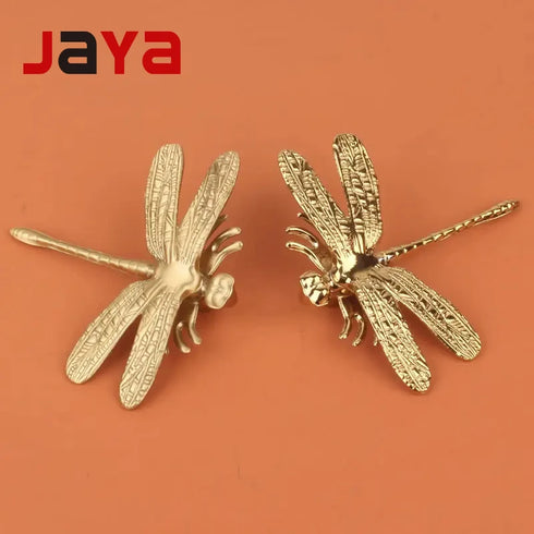 JAYA Dragonfly Handle Ins Style Nordic Wardrobe TV Cabinet Handle Light Luxury Rural Gold Creative Brass Handle