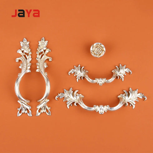 JAYA Europe Type Cabinet Door Opens Double Handle Furniture Carved Chest Imitates Classic Door Knobs