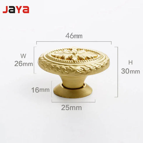 JAYA European Light Luxury Handle Brass Creative Wardrobe Wine Cabinet Drawer Bathroom Cabinet American Pure Copper Door Handle