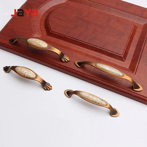 JAYA European Yellow Bronze Brown Handle Shoe Cabinet Simple Rural Cabinet Drawer Handle