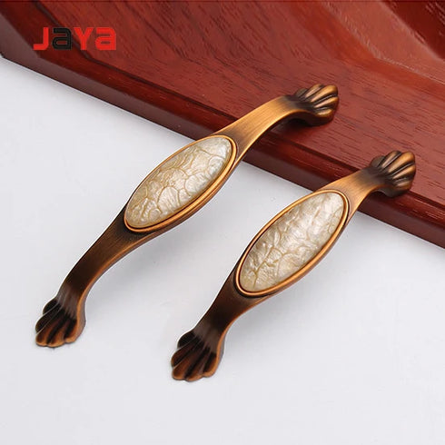 JAYA European Yellow Bronze Brown Handle Shoe Cabinet Simple Rural Cabinet Drawer Handle
