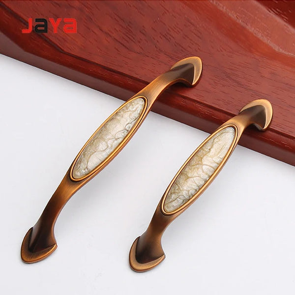 JAYA European Yellow Bronze Brown Handle Shoe Cabinet Simple Rural Cabinet Drawer Handle