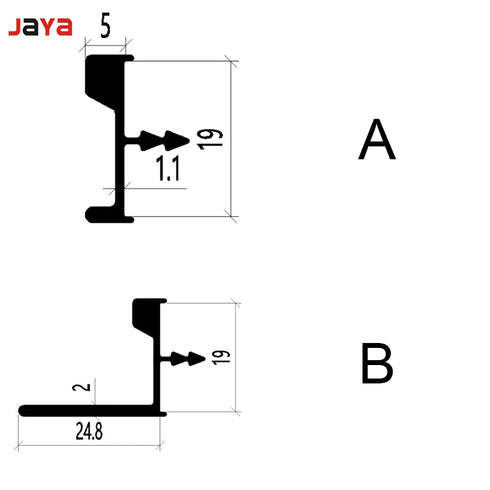 JAYA European style cabinet wardrobe door handle embedded invisible handle furniture hardware embedded handle