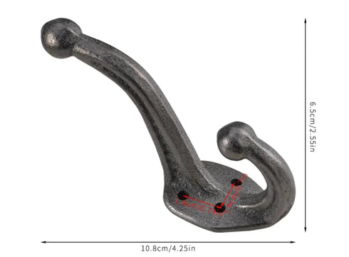 JAYA Factory Direct Sales Solid Parts European Industrial Style Coat Hook Cast Iron Door Back Hook Cast Iron Coat and Hat Hook