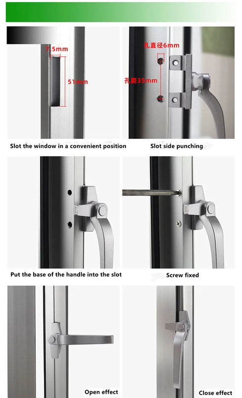 JAYA Factory Material Handling Equipment Parts Windows Handle Aluminium Accessories Door and Window Handles